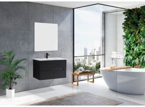 Bijou Earth Green 600 Wall Unit & Basin